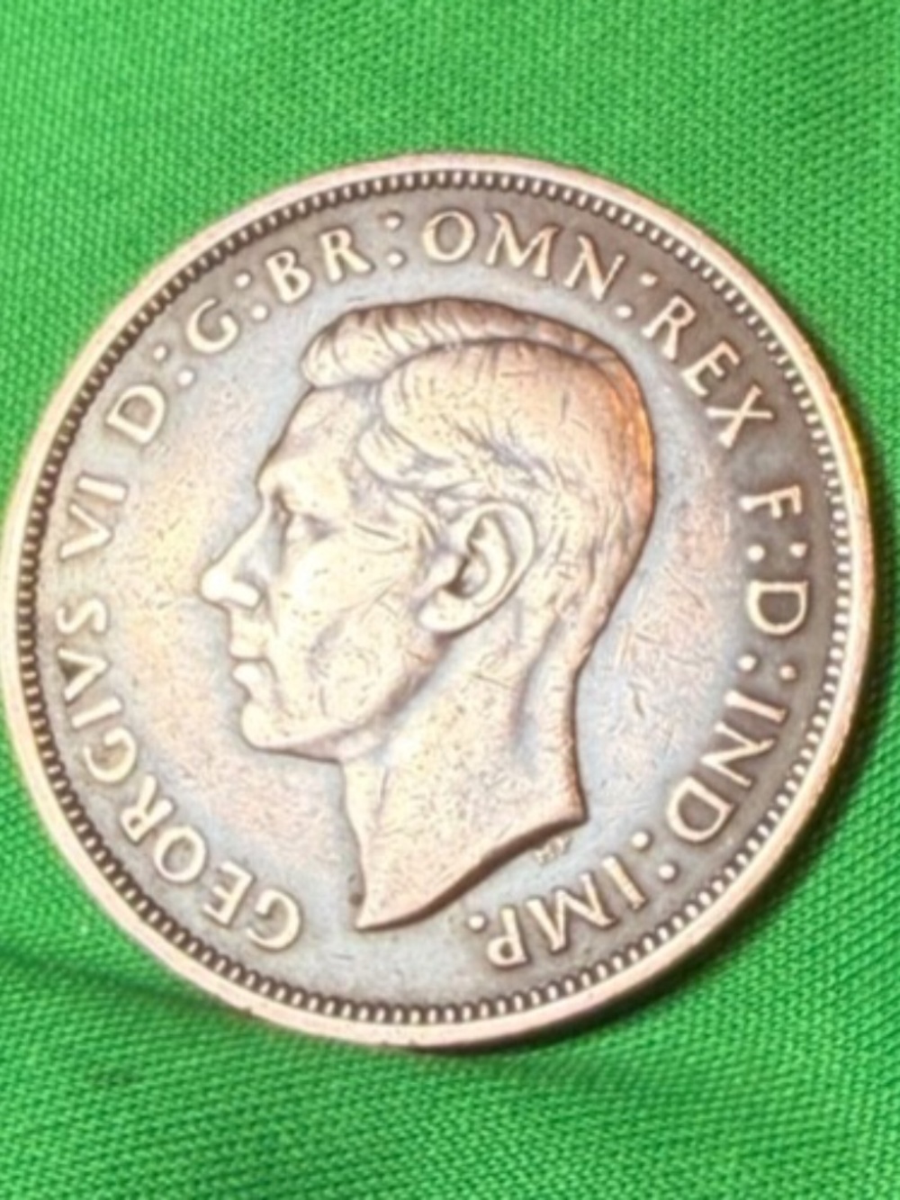 The 1938 King George VI British penny is a common bronze coin  #206236350166